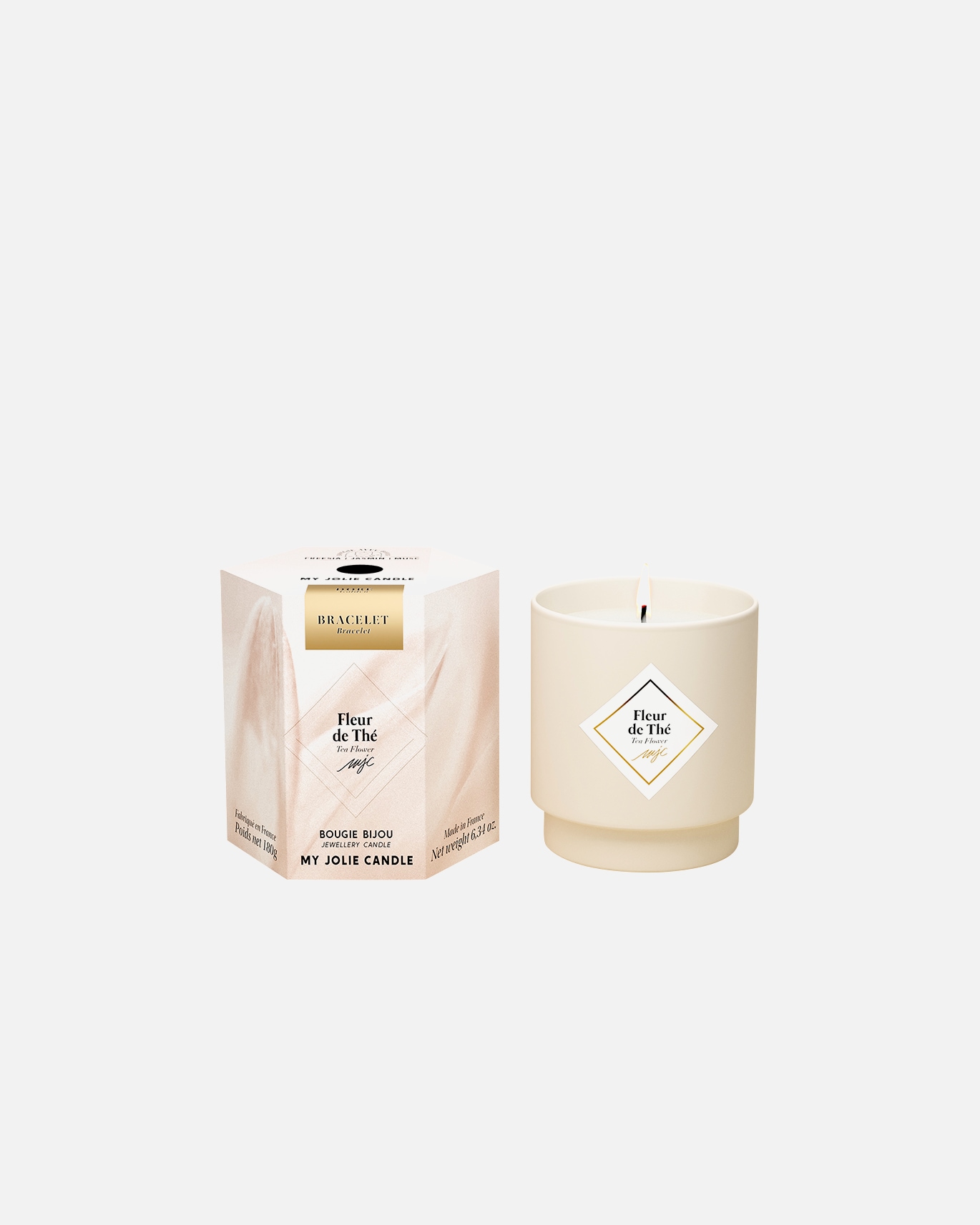 Bougie pour Unisexe MY JOLIE CANDLE Default Brand Line Bougie bijou fleur de thé bracelet or 1 unité