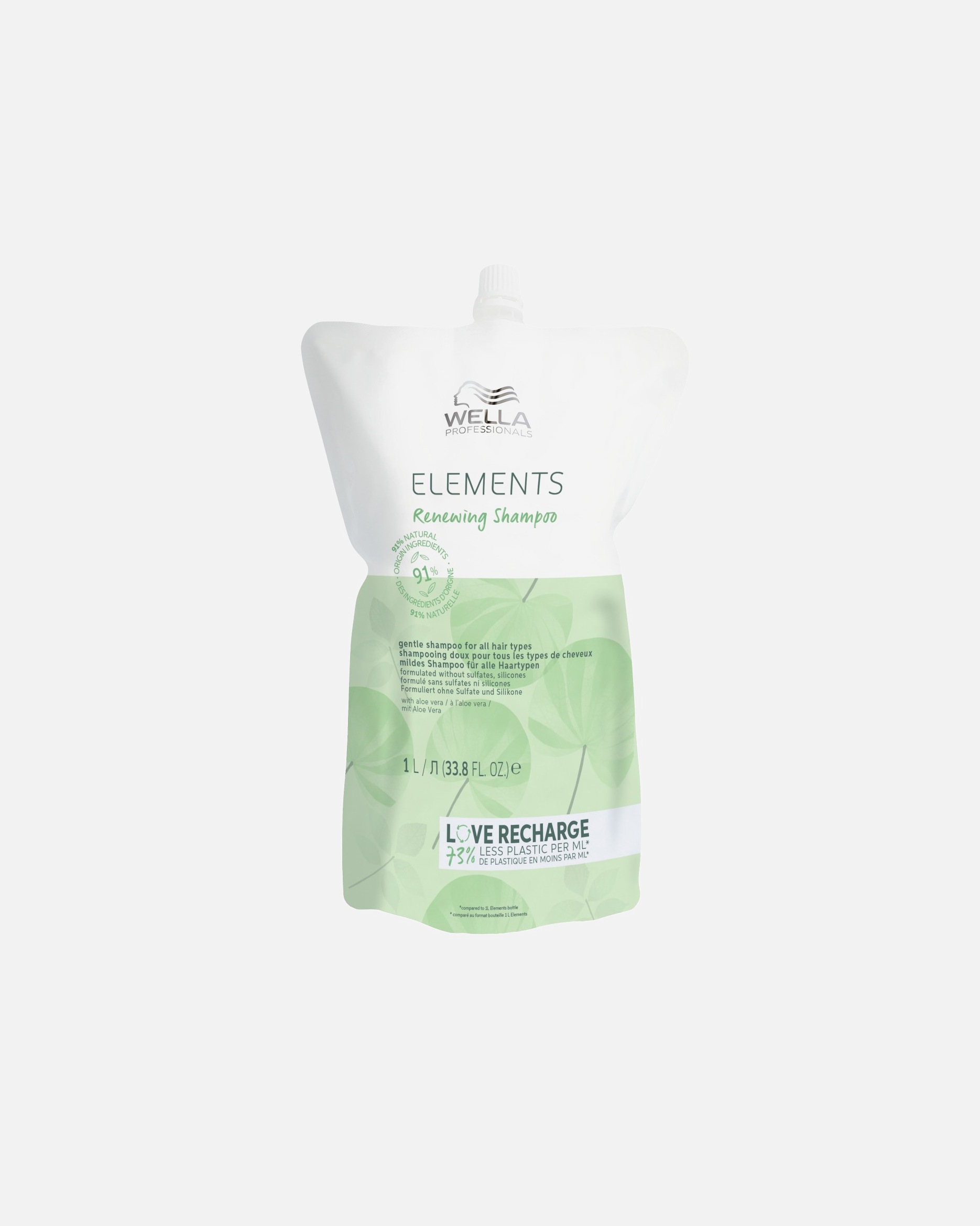 Shampooing pour Unisexe Wella Professionals Elements Shampoing Renewing 1000 ml - Refill