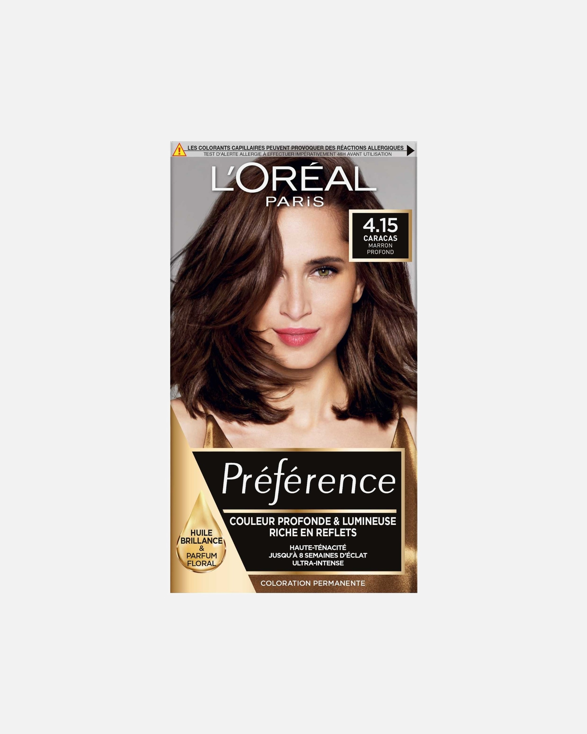 Coloration cheveux pour Femme L’Oréal Paris Preference Coloration 415 - Caracas Marron Glacé