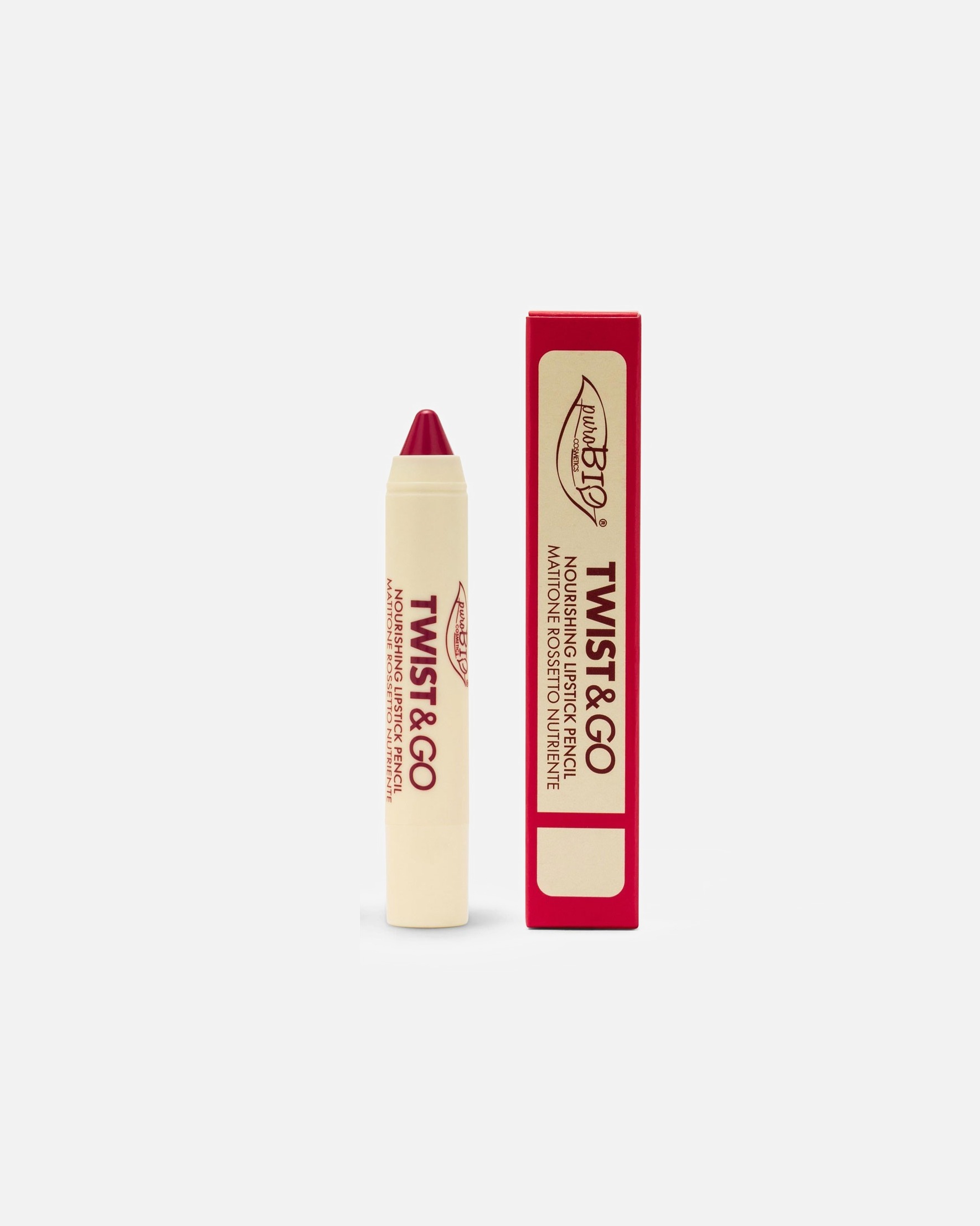 Rouge à lèvres pour Unisexe Purobio Twist & Go Stick 504 - rose indien