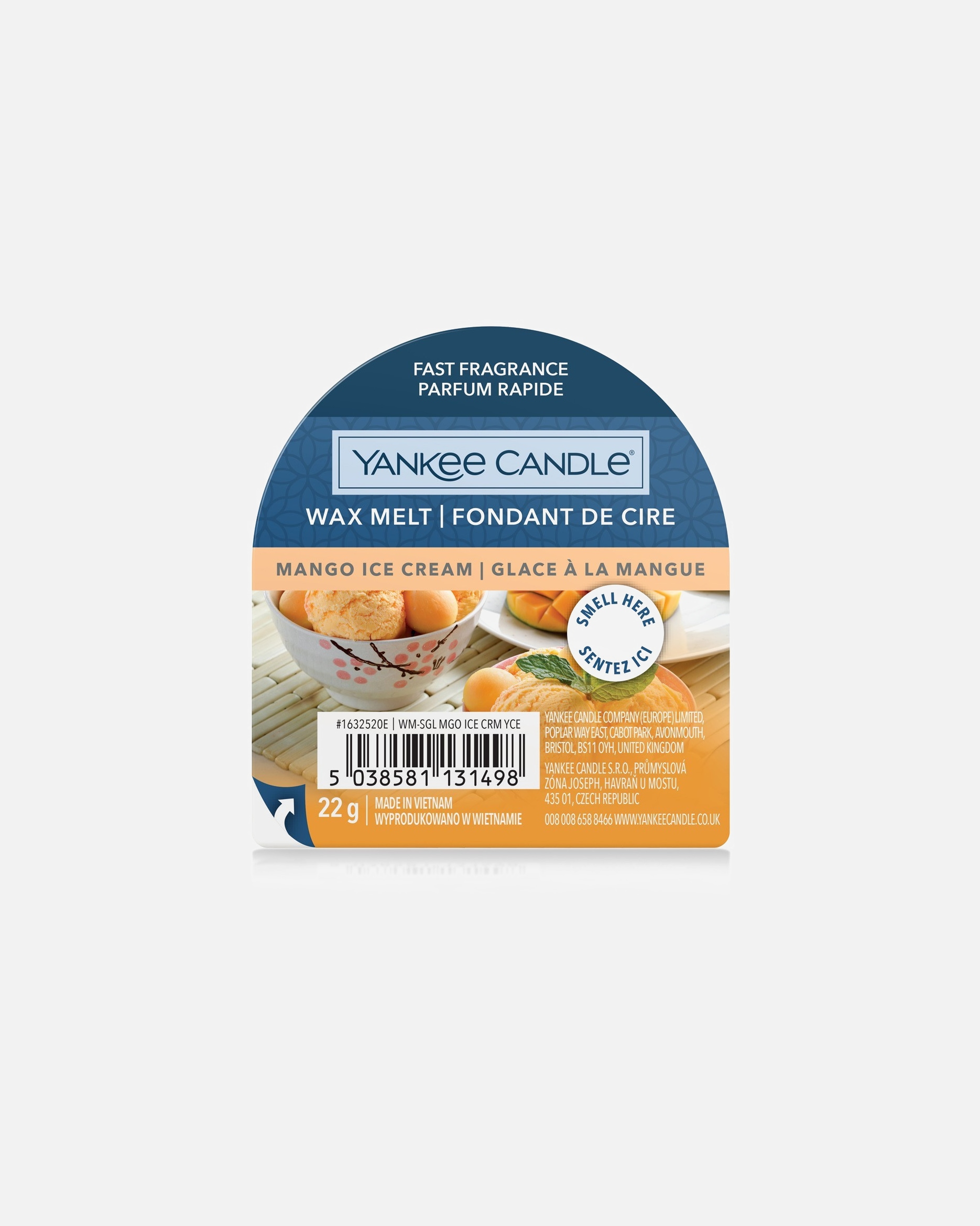 Bougie pour Unisexe YANKEE CANDLE Wax Melt 22 g - Mango Ice Cream