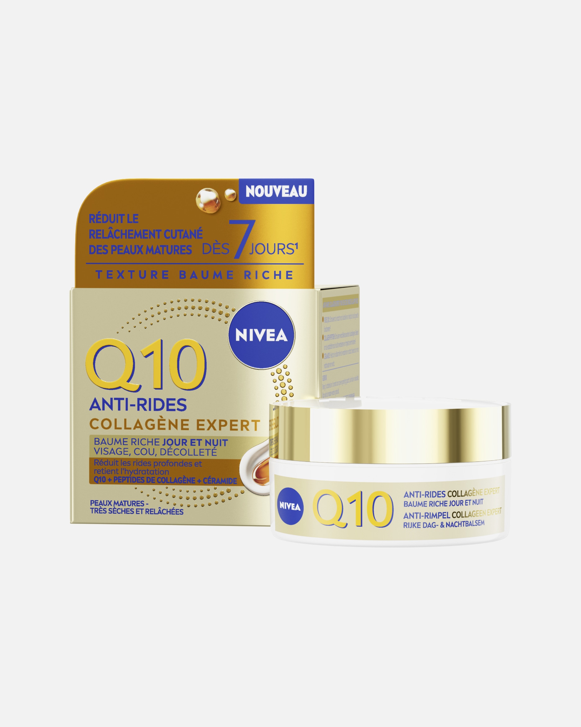 Baume pour le visage pour Femme NIVEA Q10 Jour & nuit anti‑rides Collagène Expert 50 ml
