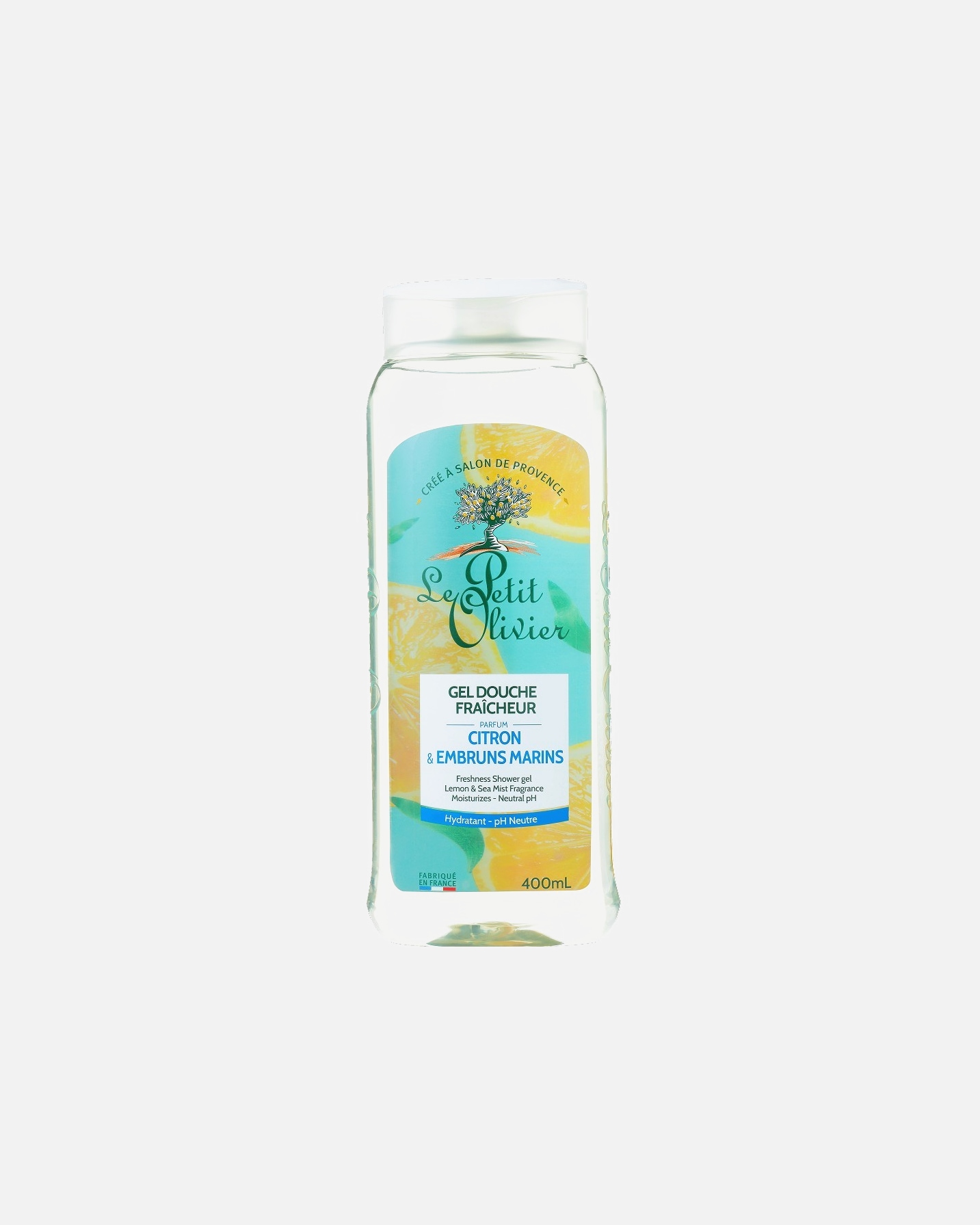 Gel douche pour Unisexe Le Petit Olivier Fraîcheur Parfum Citron & Embruns Marins 400 ml