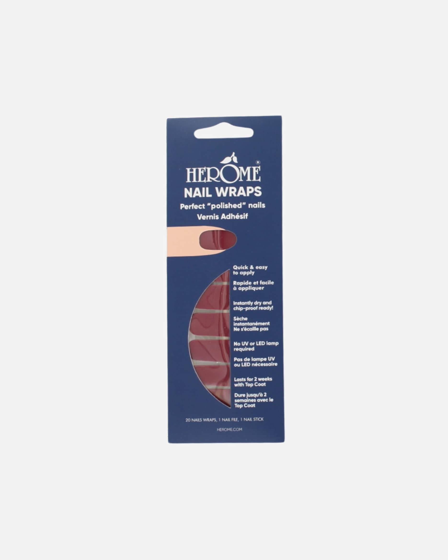 Vernis pour Unisexe Herome Cosmetics Nail Wraps red wine