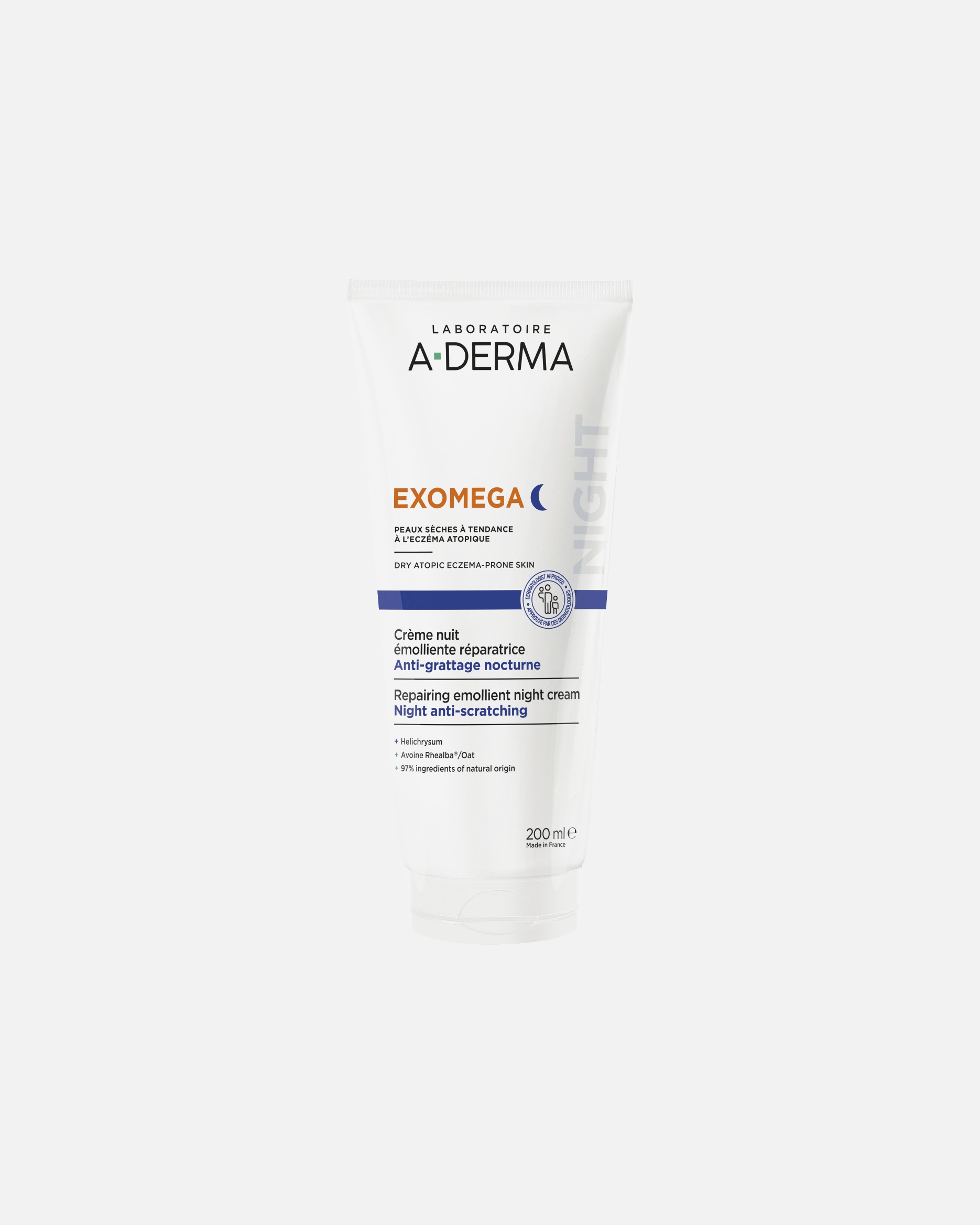 Crème de nuit pour Unisexe A-DERMA Exomega Control 200 ml