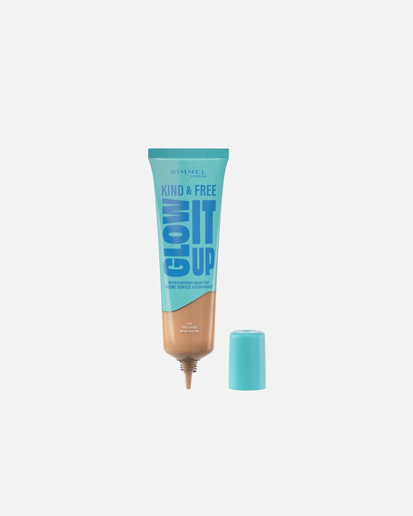 Fond de teint pour Unisexe Rimmel London Glow It Up Perfecteur de teint hydratant 203 True Beige