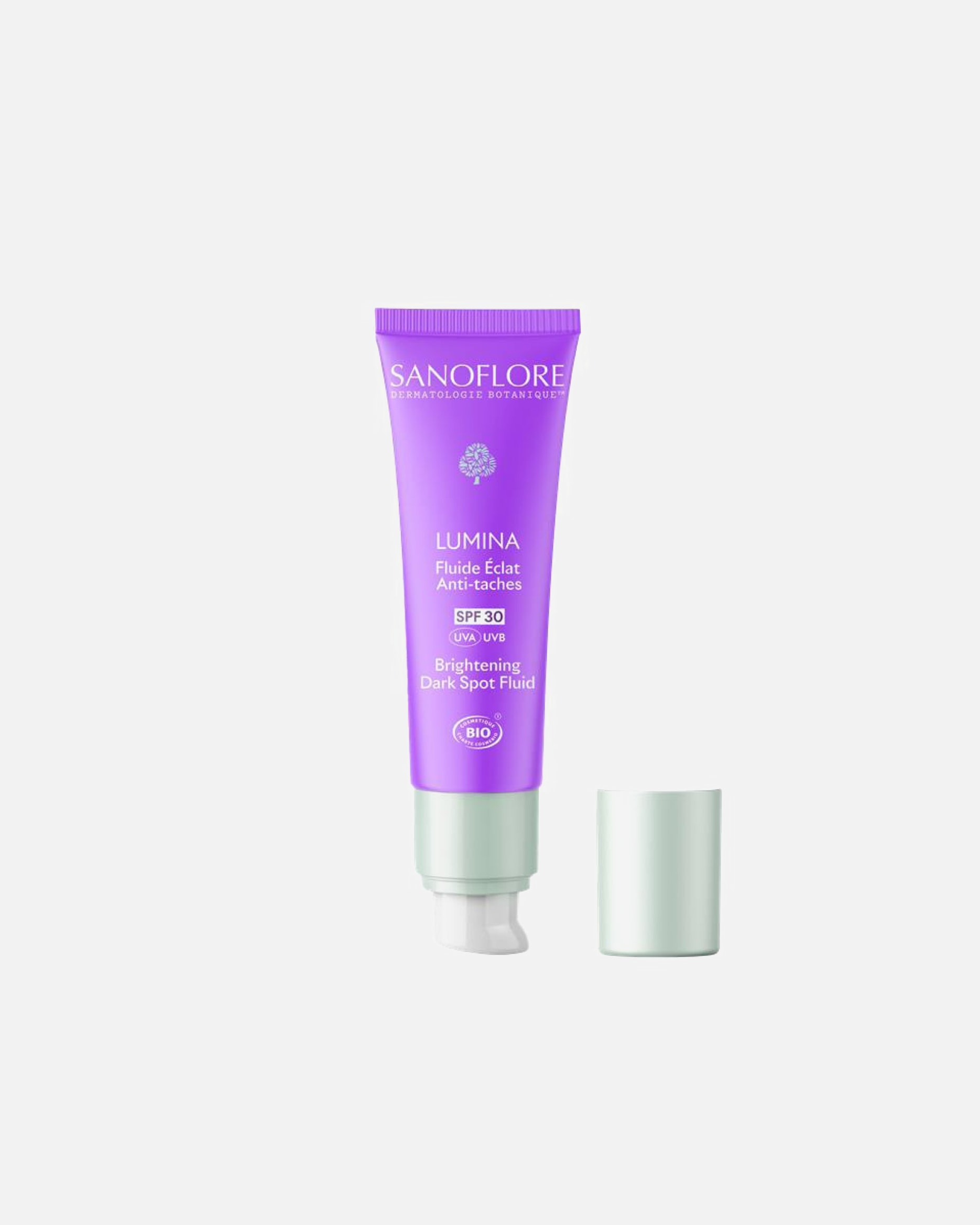 Soin anti-taches pigmentaires pour Unisexe Sanoflore Fluide éclat SPF30 40 ml