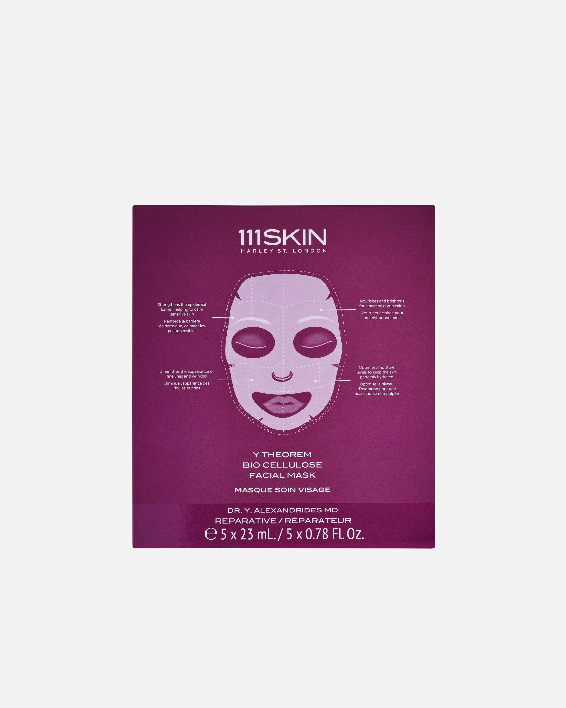 Masque tissu pour Unisexe 111Skin Y Theorem Y Theorem Biocellulose Mask Box 115 ml