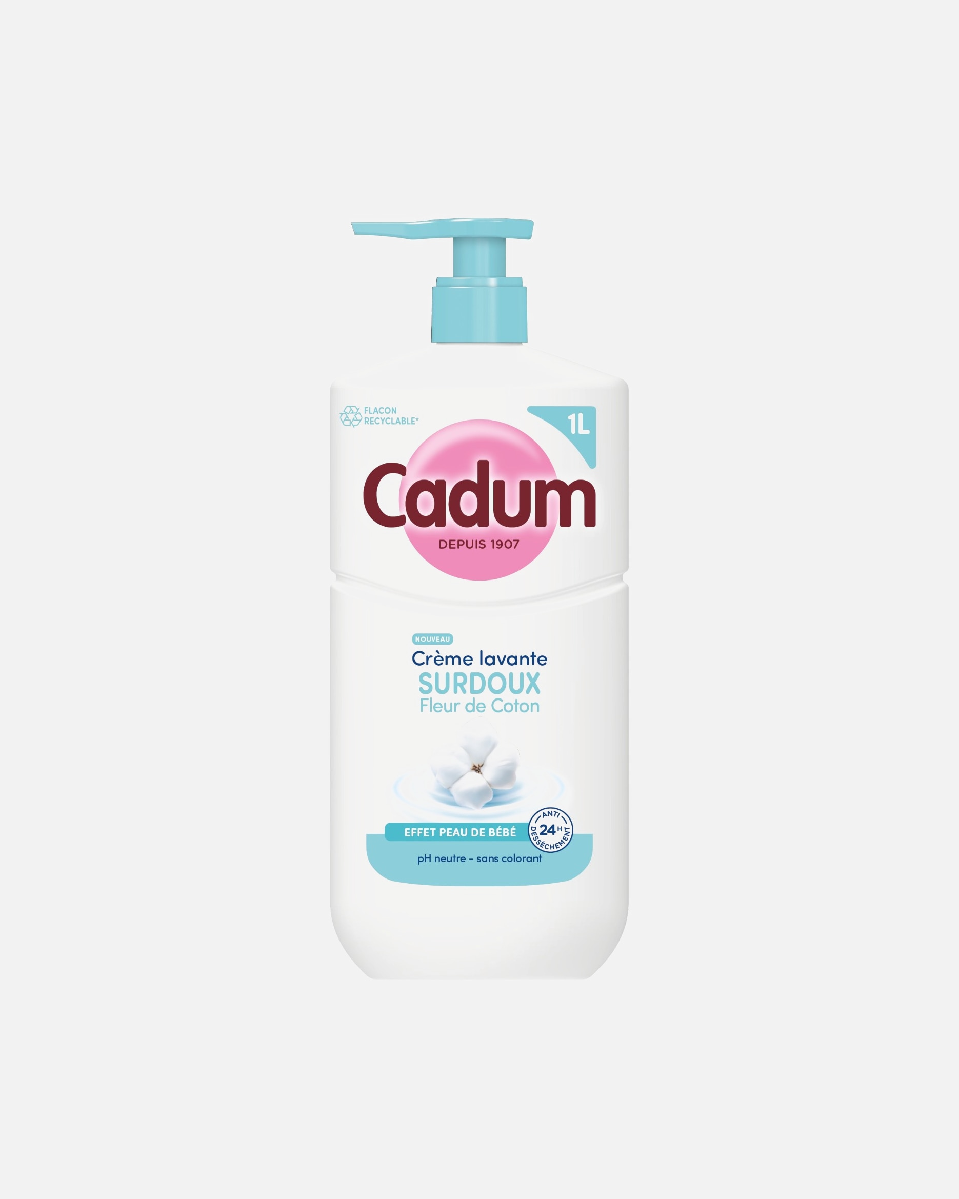 Gel douche pour Unisexe Cadum Surdoux Fleur de Coton 1000 ml