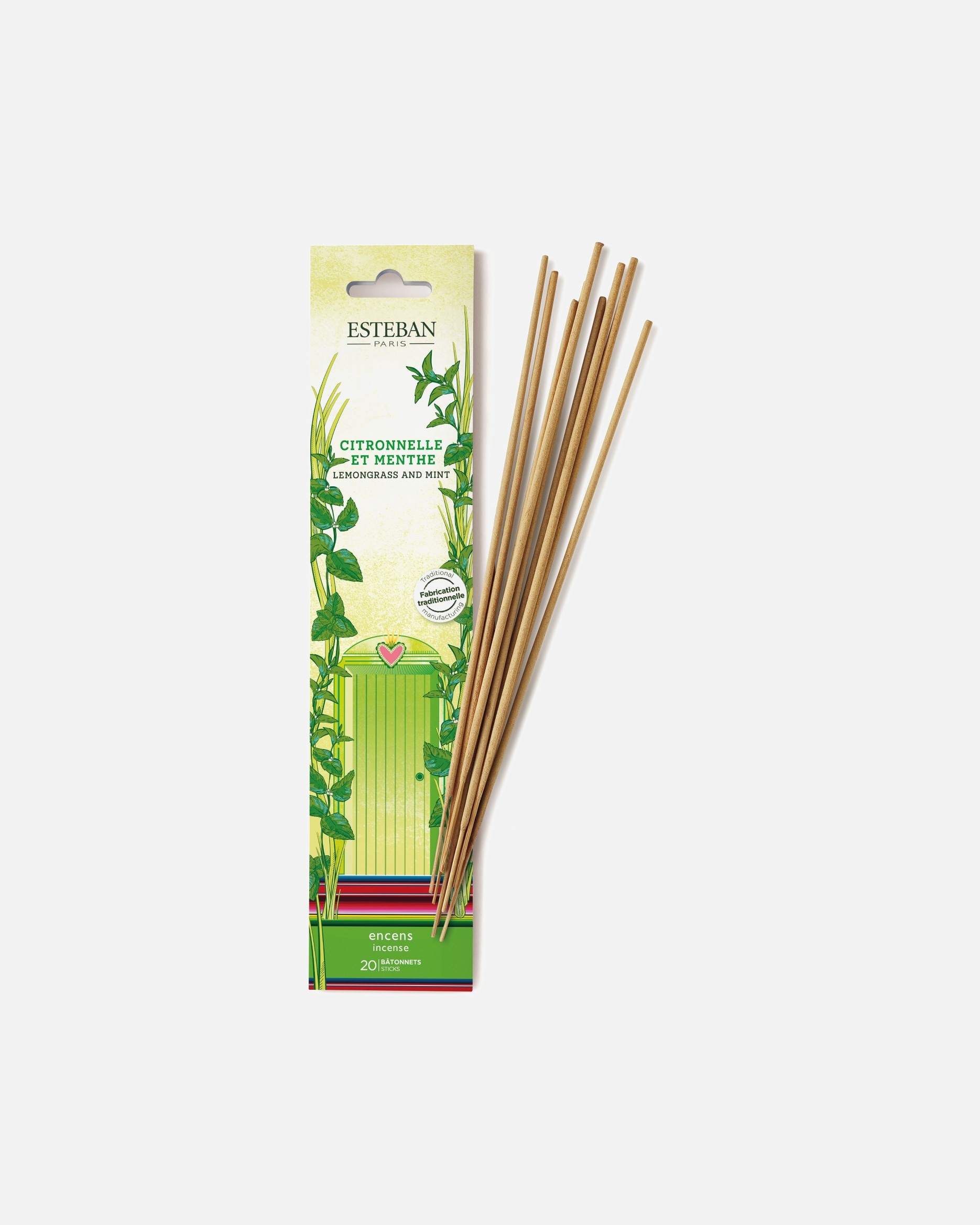 Parfum d'ambiance pour Unisexe Esteban ENCENS INDIENS CITRONELLE ET MENTHE 1 unité