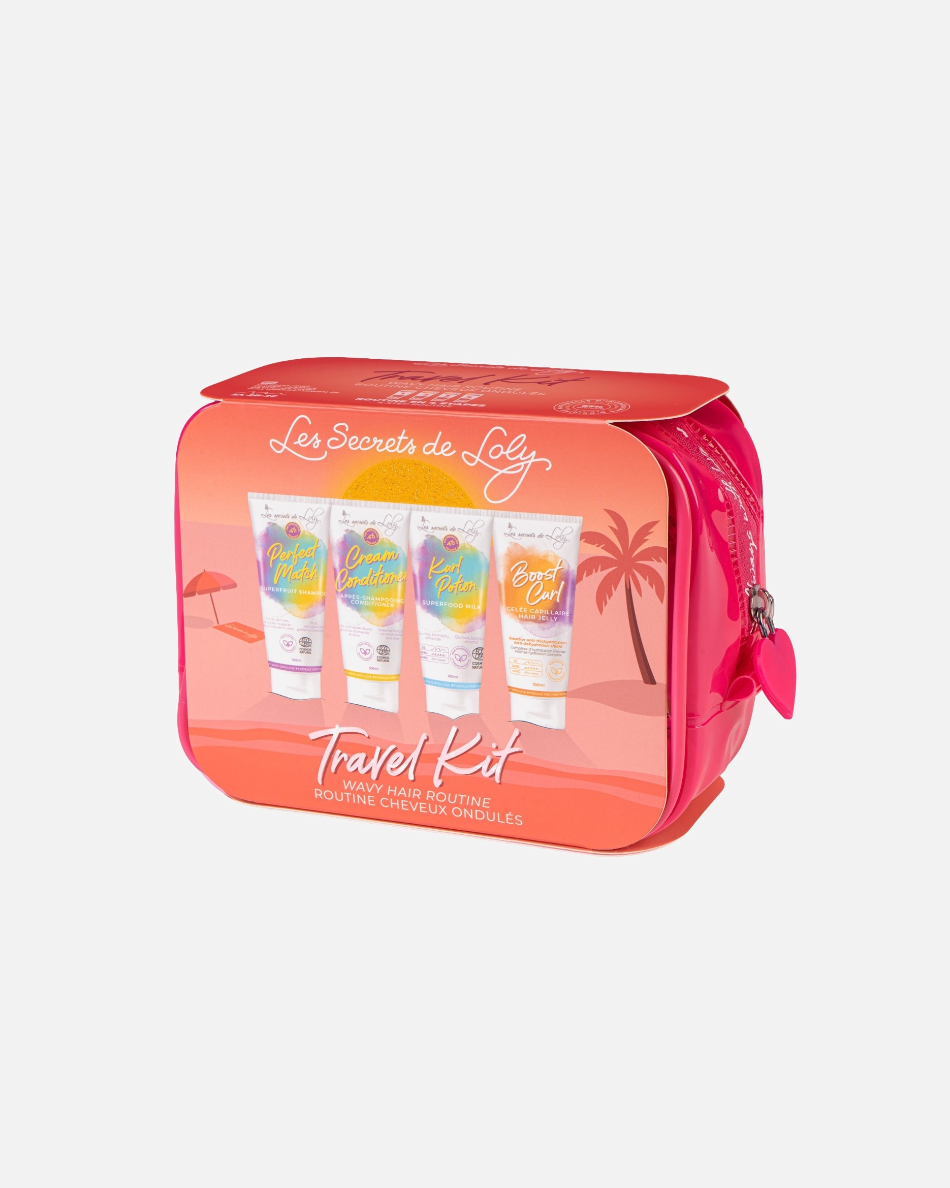 Coffret soin cheveux pour Unisexe Les Secrets de Loly Trousse voyage ondulé - Routine capillaire 4 étapes essentielles 1 unité