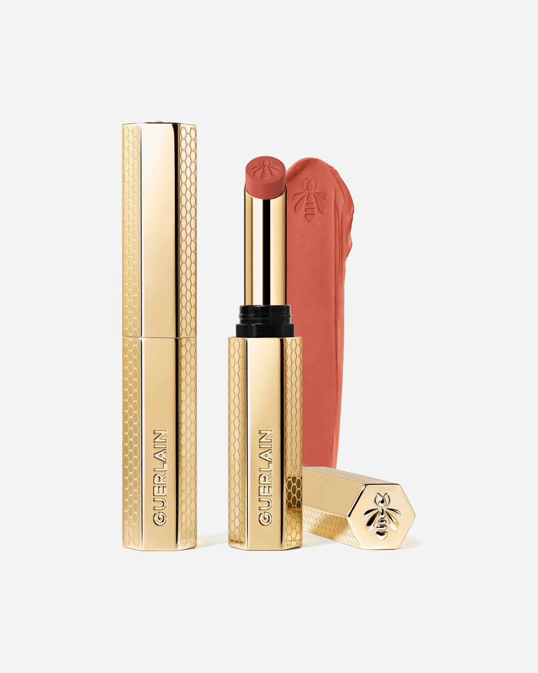 Rouge à lèvres pour Unisexe Guerlain KissKiss Le Rouge à Lèvres Intense Au Miel - Rechargeable 615 ORANGE BLOSSOM
