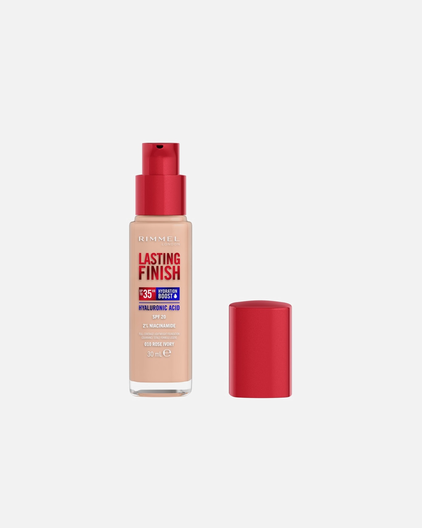 Fond de teint pour Unisexe Rimmel London Lasting Finish 010 Rose Ivory