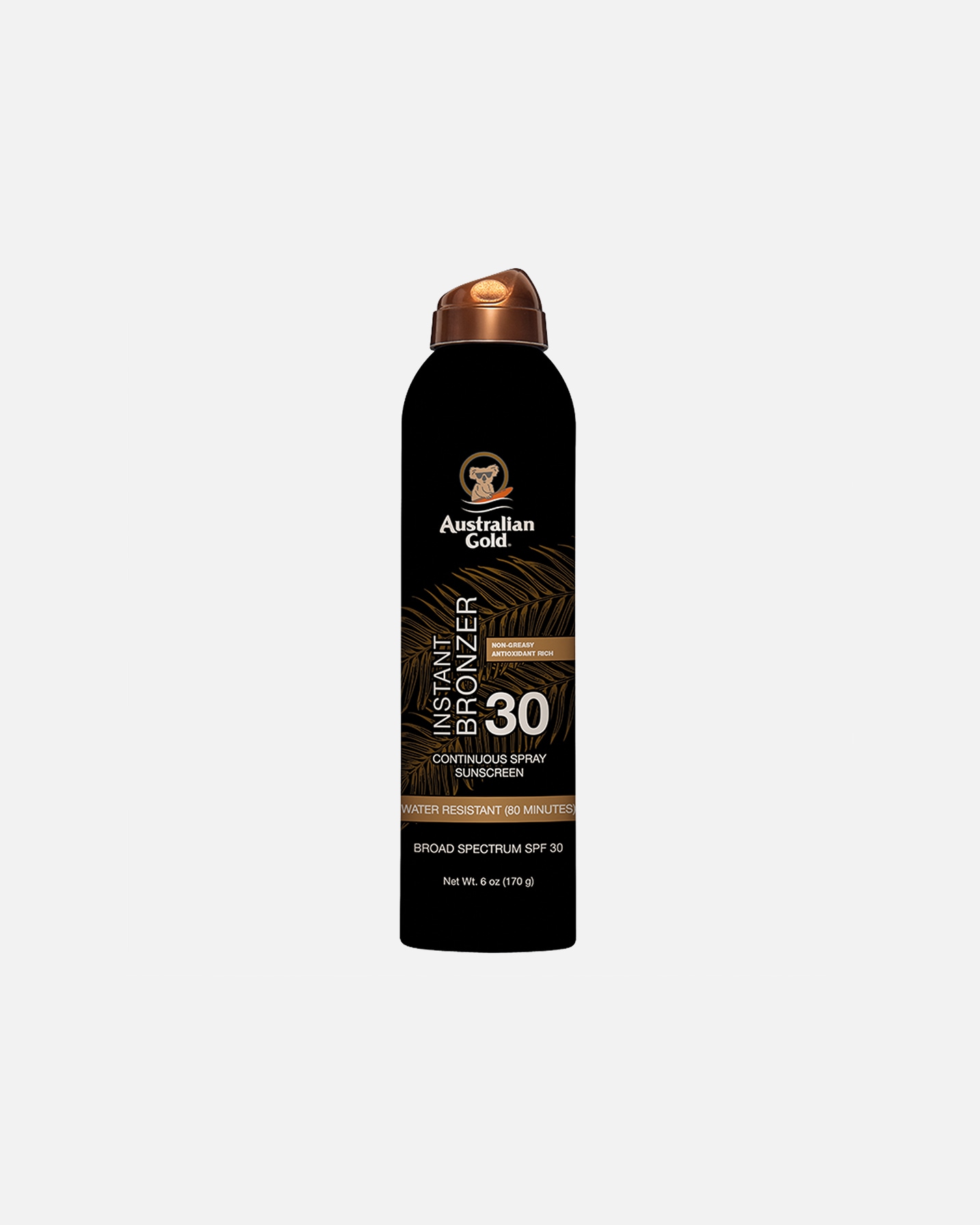 Crème solaire pour Unisexe Australian Gold SPF 30 Continous Spray avec agent bronzant 177 ml