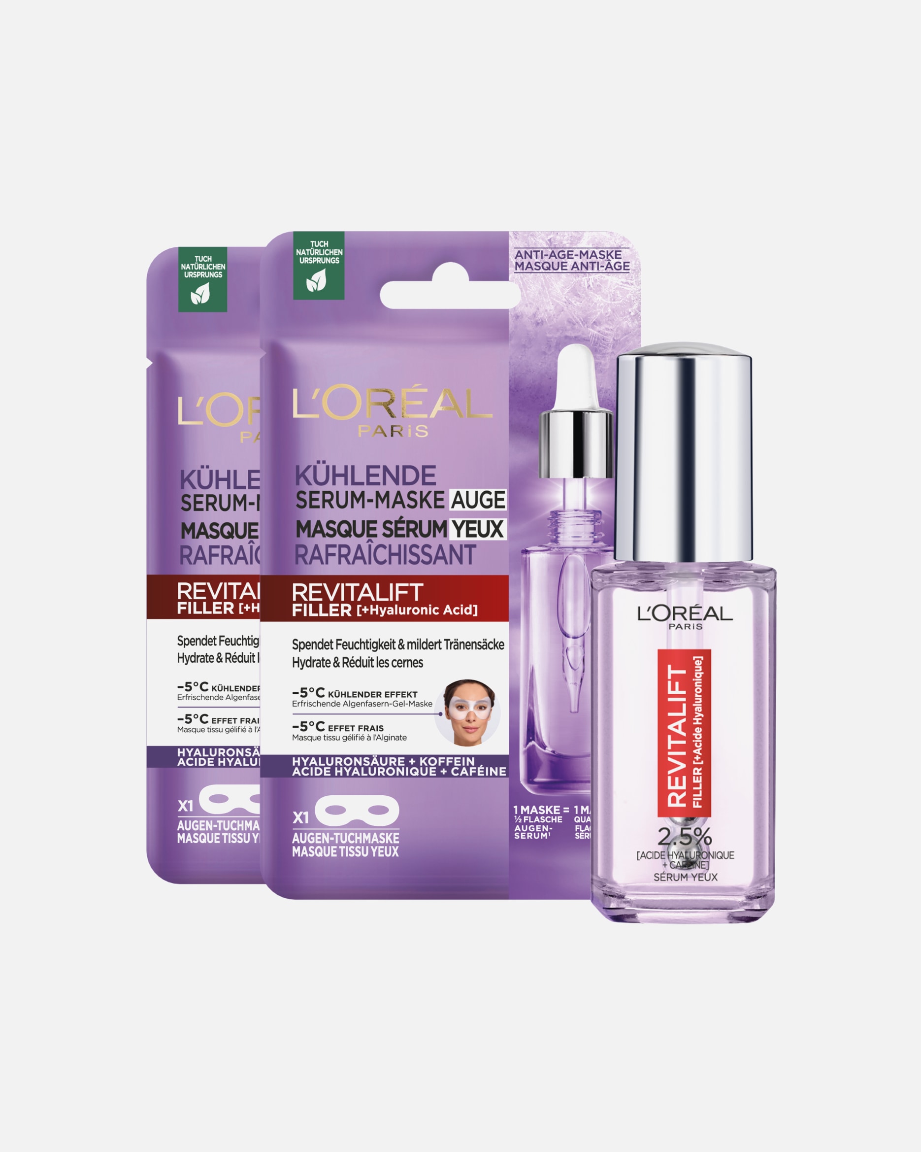 Coffret contour des yeux pour Femme L’Oréal Paris Revitalift Coffret de 3 Masques 1 unité