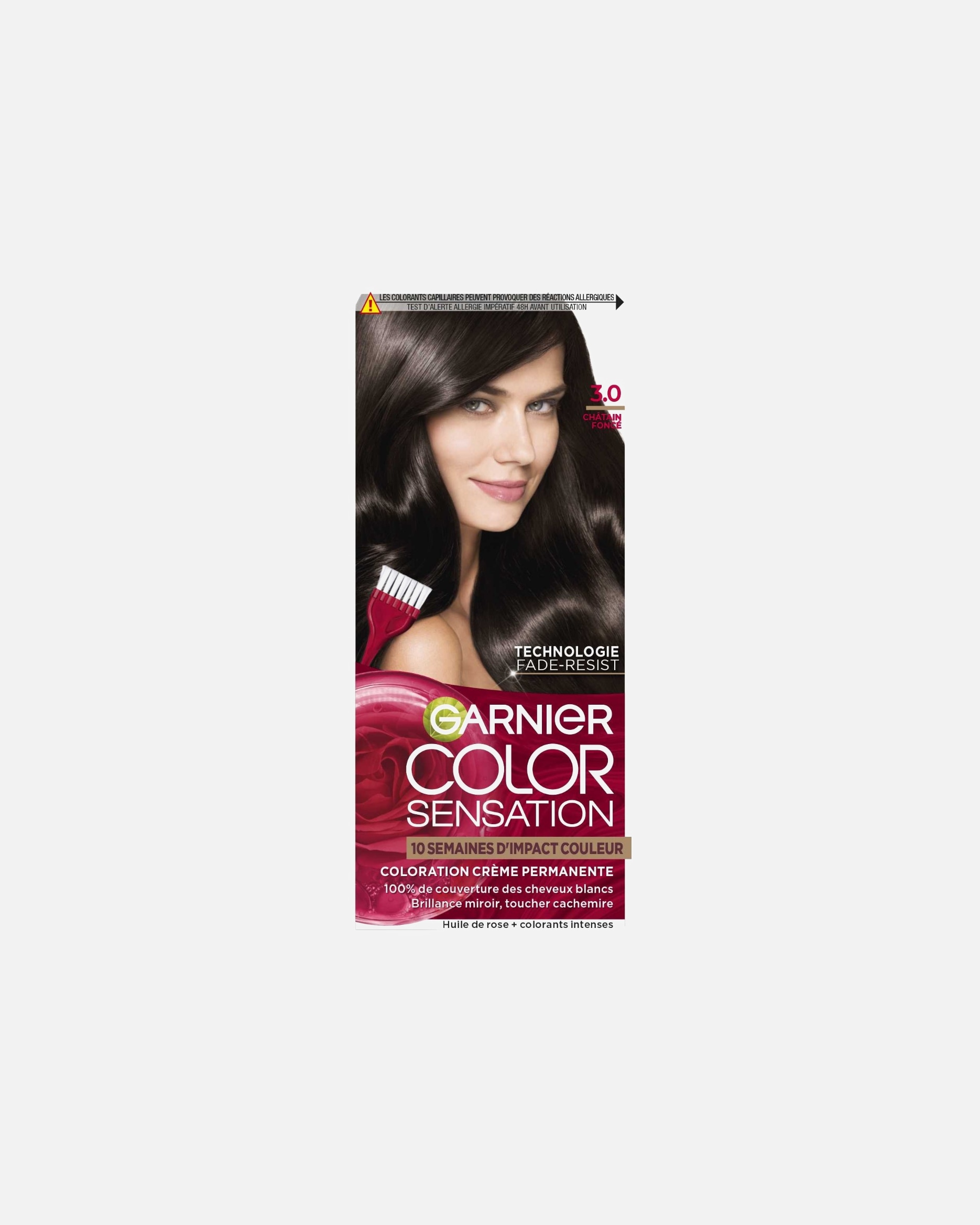 Coloration cheveux pour Unisexe Garnier Coloration Permanente 3.0 Châtain Foncé