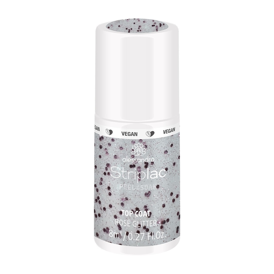 Alessandro - Striplac STRIPLAC TOP COAT ROSÉ GLITTER Top Coat 8 ml Blanc unisex
