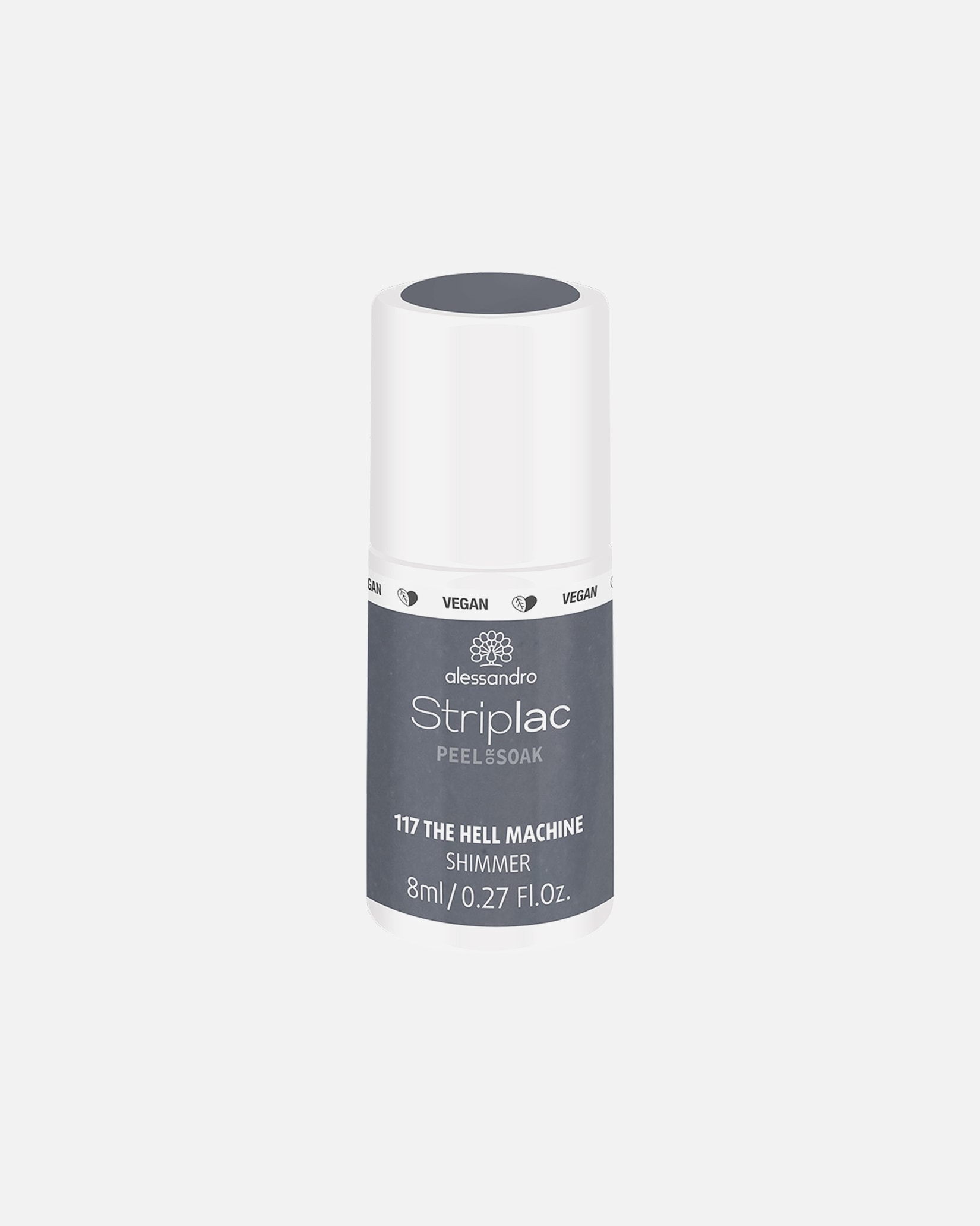 Vernis à ongles UV pour Unisexe Alessandro Striplac PEEL OR SOAK 117 - THE HELL MACHINE