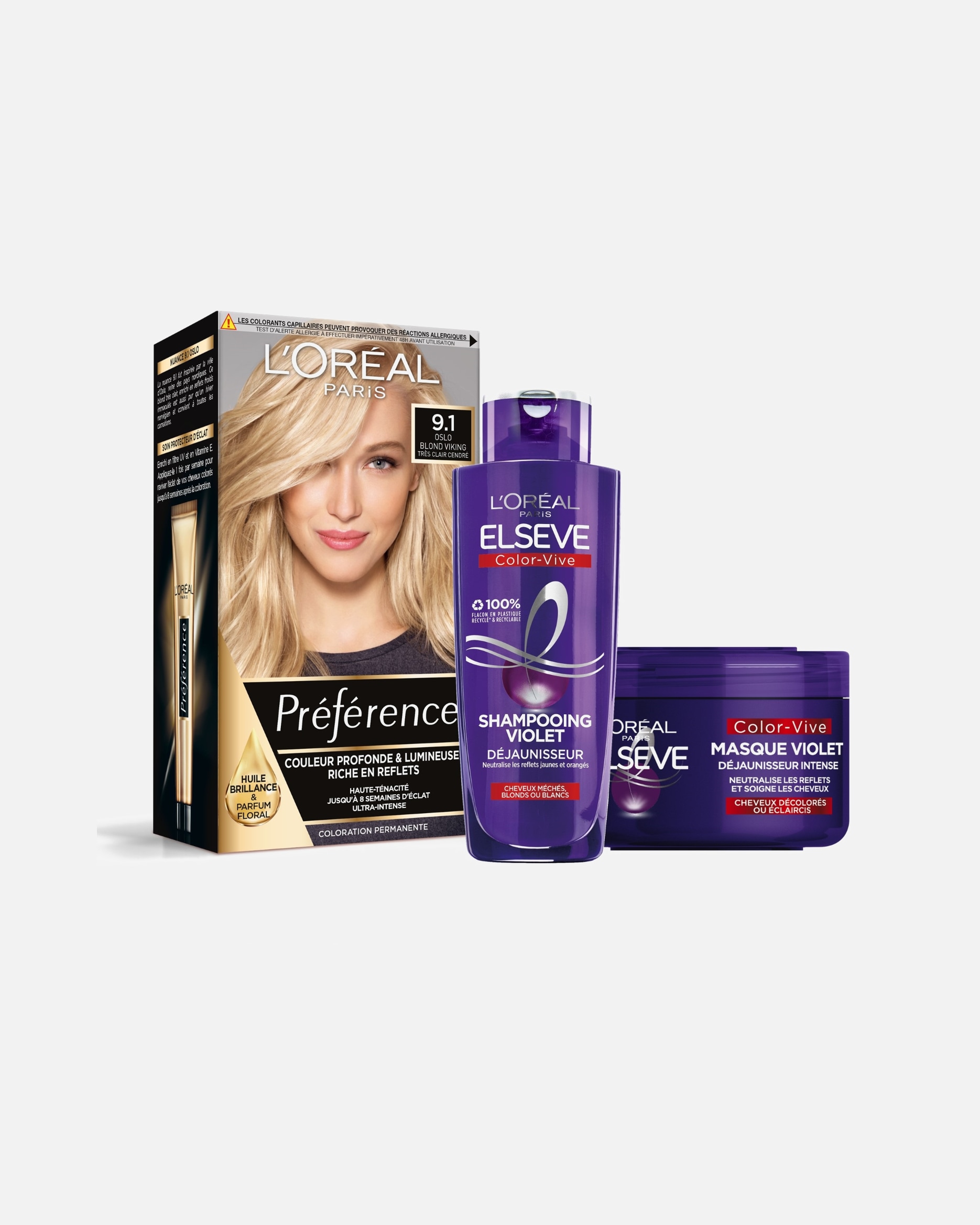 Coffret soin cheveux pour Femme L’Oréal Paris Elseve Préférence La Routine 1 unité