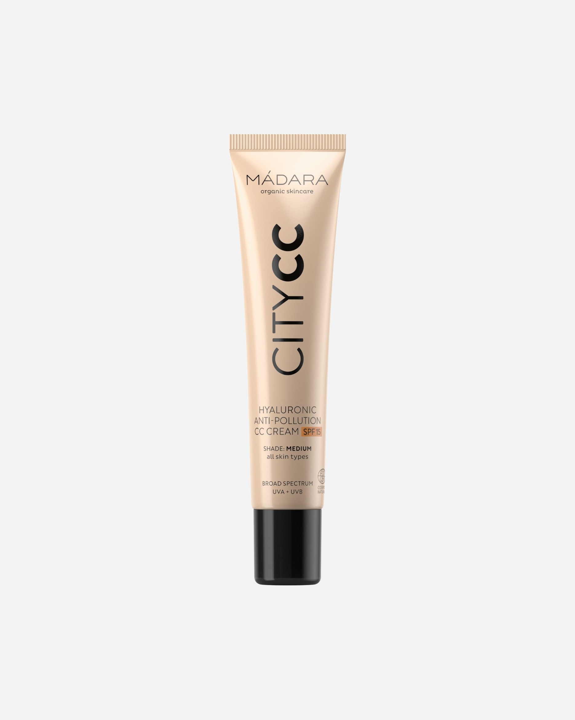 CC crème pour Unisexe MÁDARA City CC CITY CC HYALURONIC ANTI-POLLUTION SPF15 MEDIUM