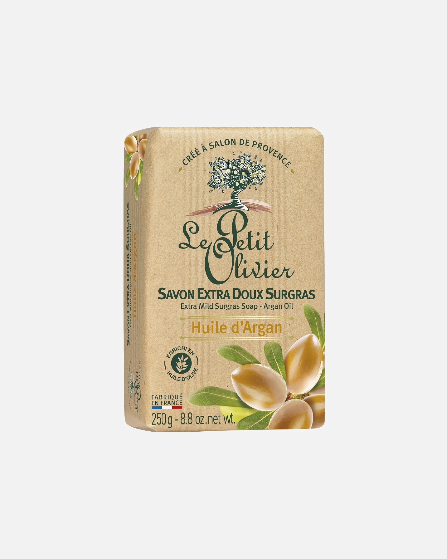 Savon pour les mains pour Unisexe Le Petit Olivier Extra Doux Surgras Huile d'Argan 250 g