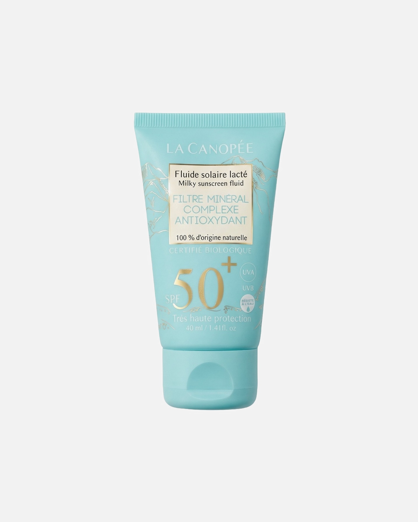 Crème solaire pour Unisexe La Canopée Fluide solaire lacté SPF50+ très haute protection 40 ml