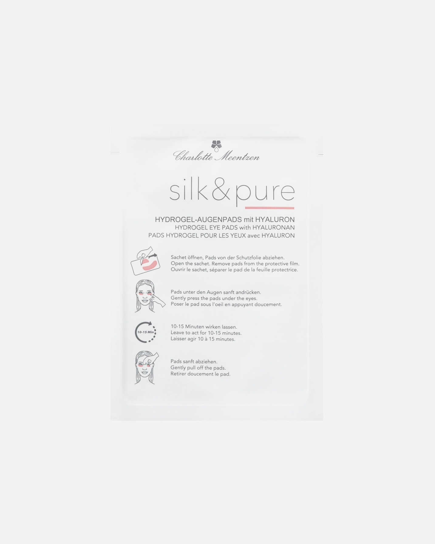 Patchs yeux pour Femme Charlotte Meentzen Silk & Pure Coussinets hydrogel pour les yeux Quantité: 2