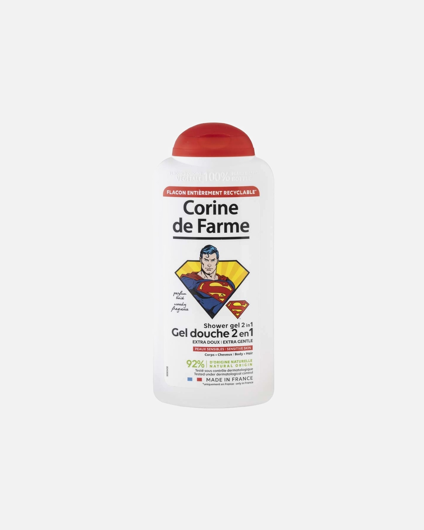 Gel douche pour Unisexe CORINE DE FARME Corps et cheveux Super Man 300 ml