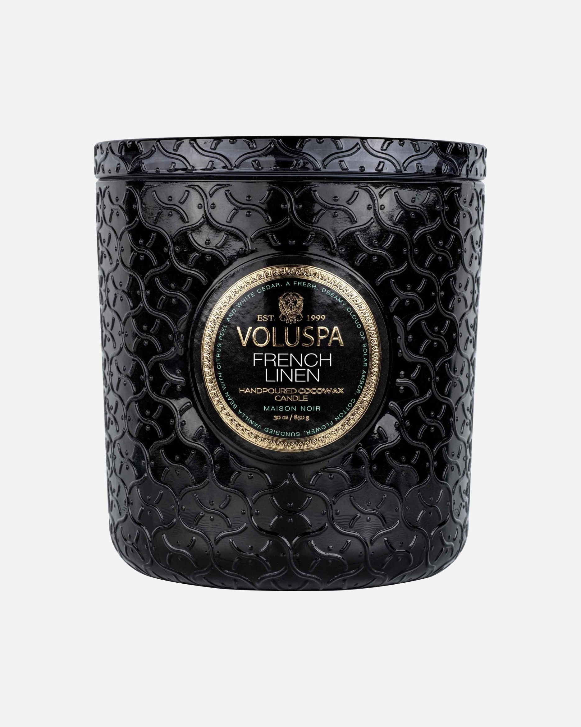Bougie pour Unisexe VOLUSPA Maison Noir Luxe FRENCH LINEN