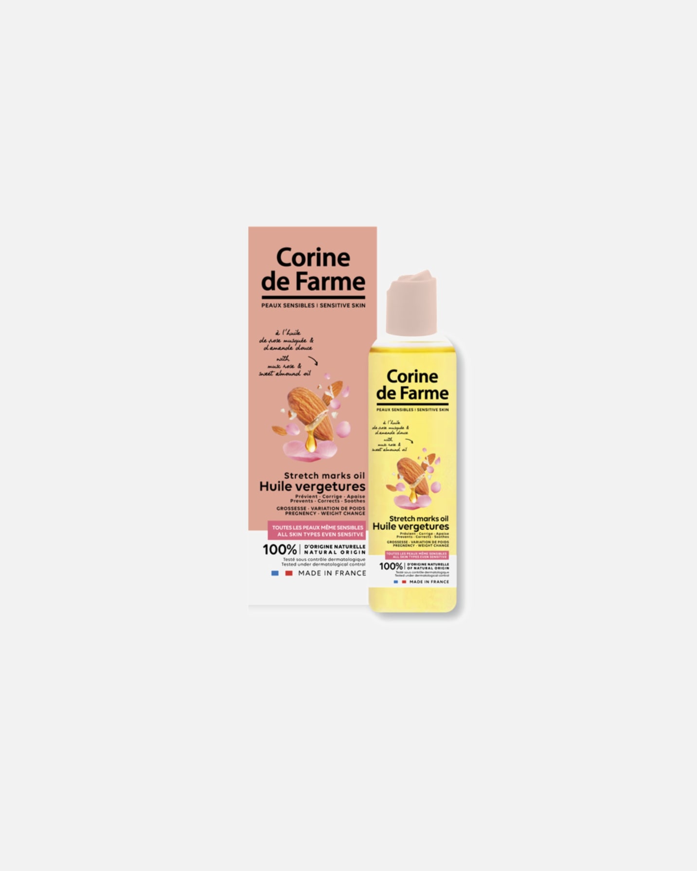 Huile pour le corps pour Unisexe CORINE DE FARME Huile anti-vergetures 100 ml