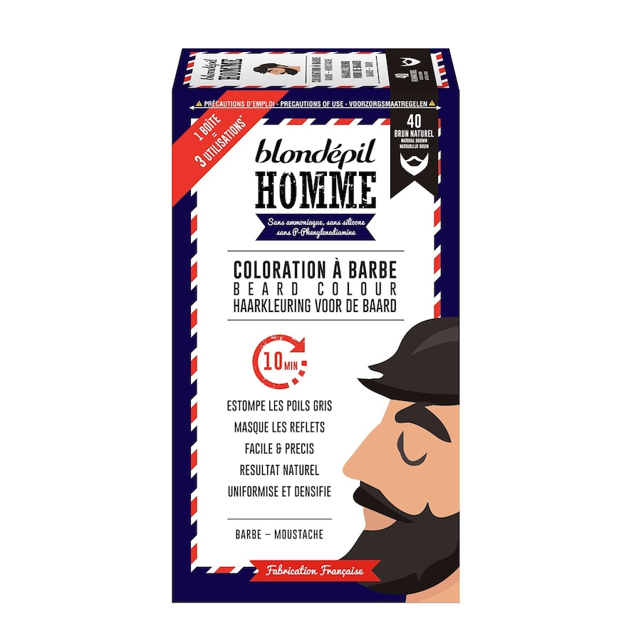Blondépil - COLORATION À BARBE BRUN NATUREL Coloration permanente 60 ml male
