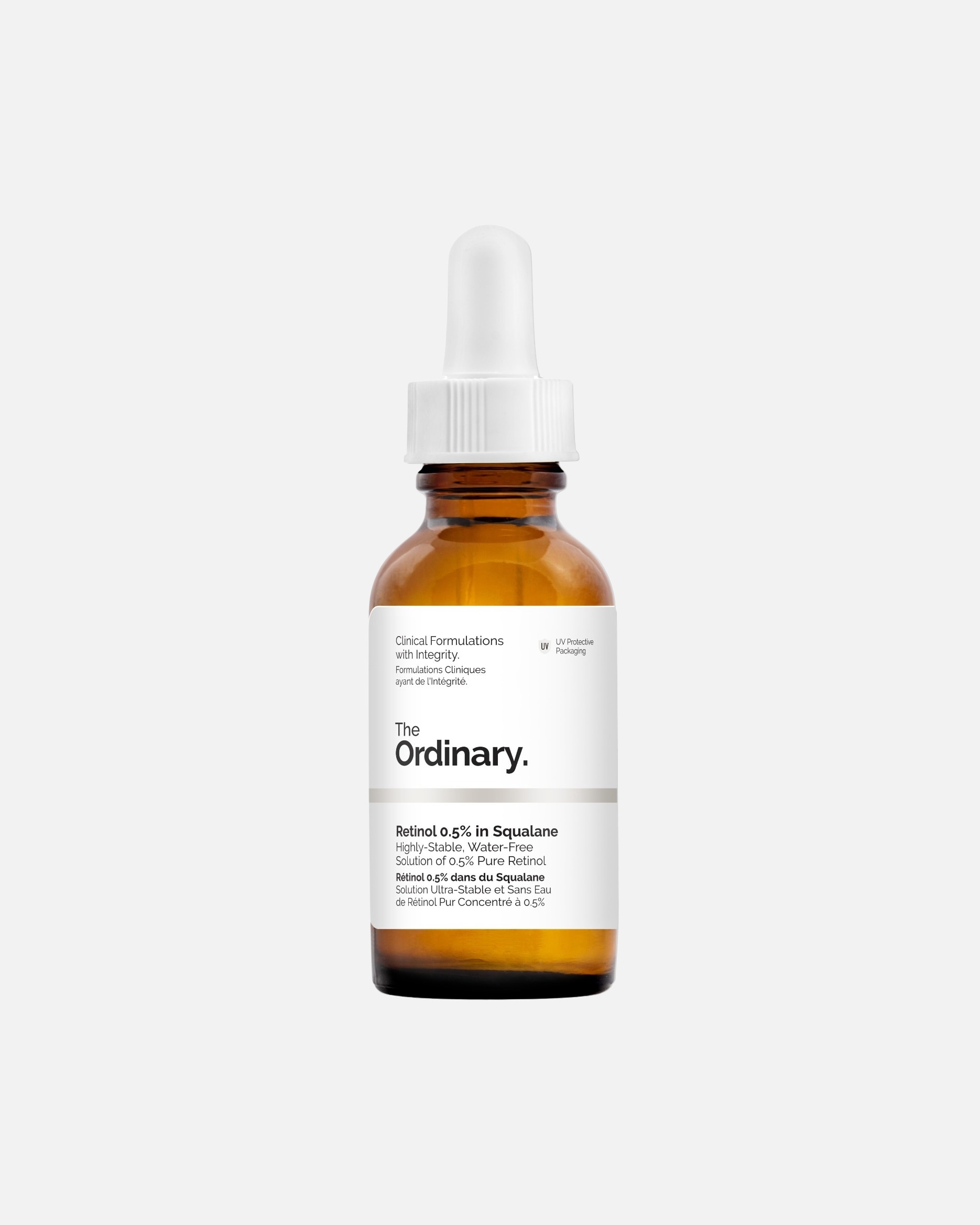 Soin anti-taches pigmentaires pour Unisexe The Ordinary Retinoids Rétinol 0.5% dans du Squalane 30 ml