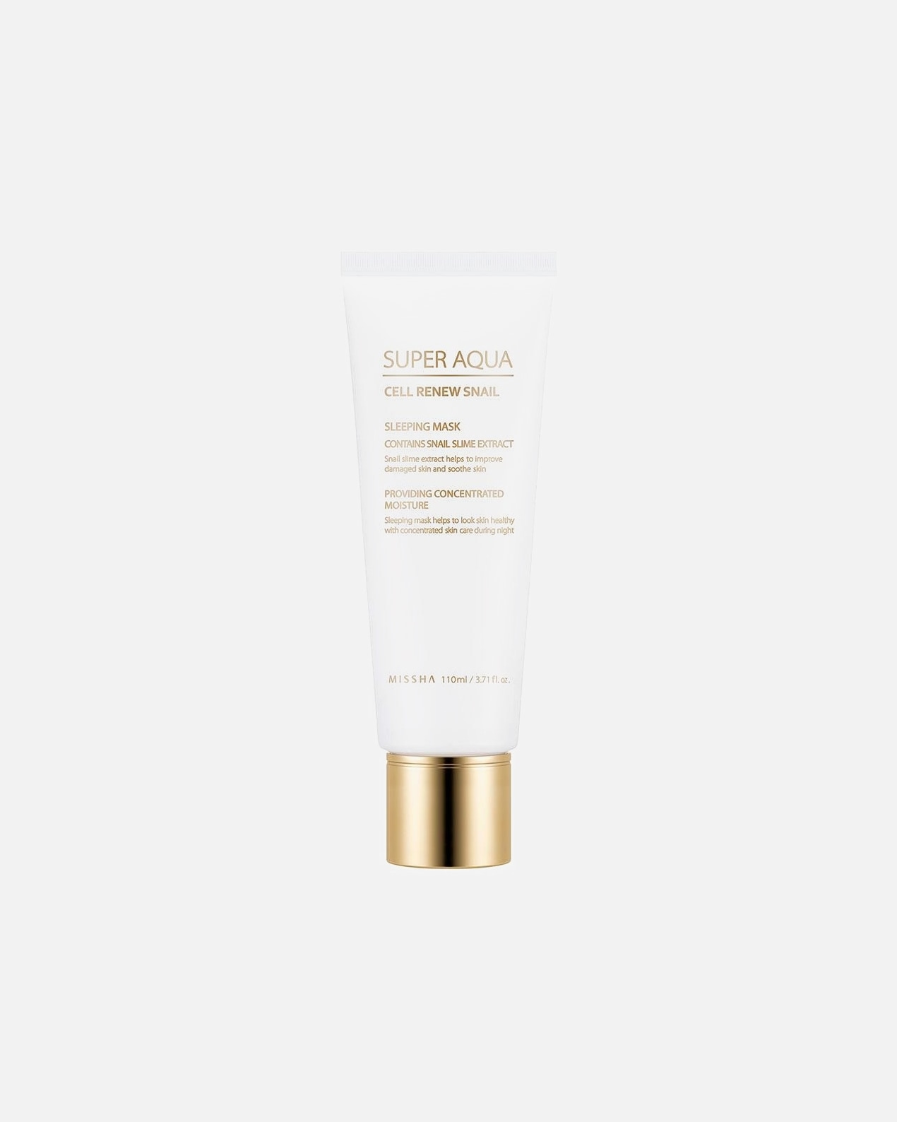Soin anti-taches pigmentaires pour Unisexe Missha Super Aqua Cell Renew Snail Sleeping Mask 110 ml