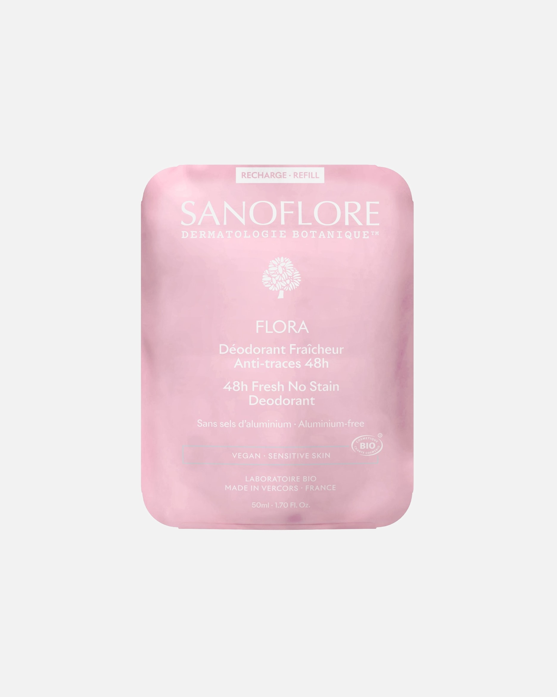 Déodorant pour Unisexe Sanoflore Rosa Fresca Flora 48h 50 ml - Rechargeable