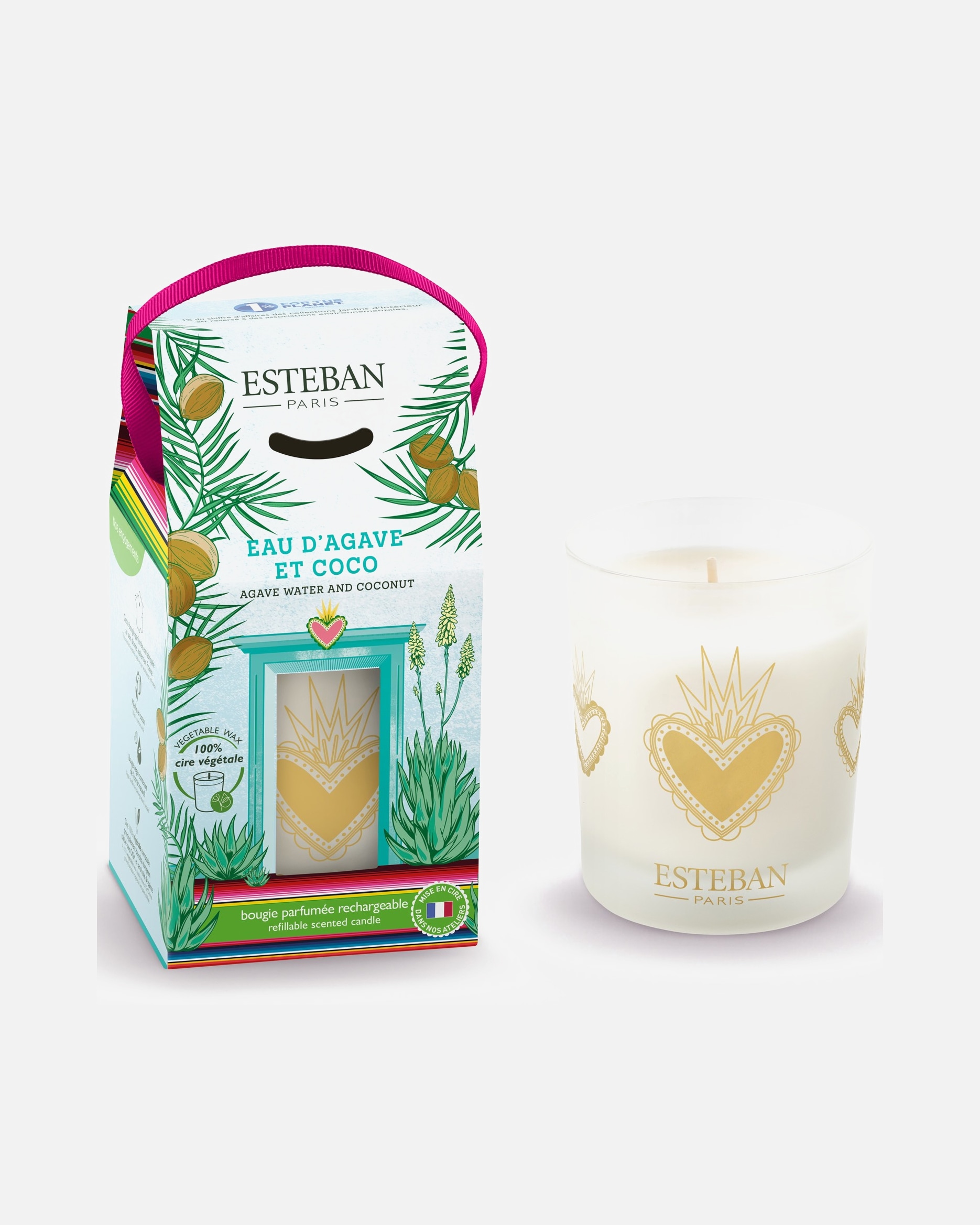 Bougie pour Unisexe Esteban BOUGIE PARFUMÉE EAU D'AGAVE COCO 180 Grammes