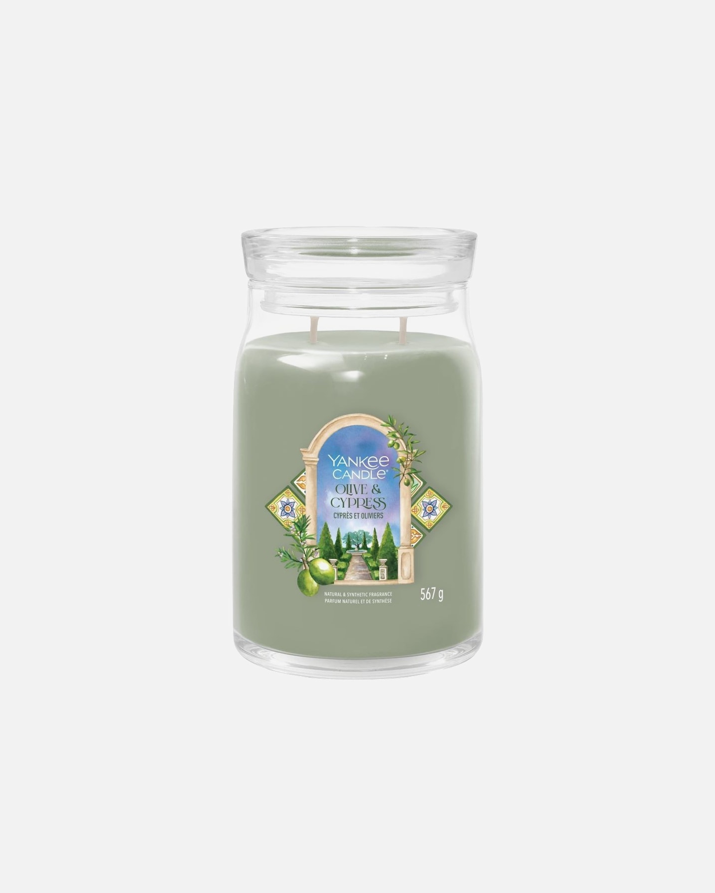 Bougie pour Unisexe YANKEE CANDLE SIGNATURE JARRE CYPRES ET OLIVIERS 567 g
